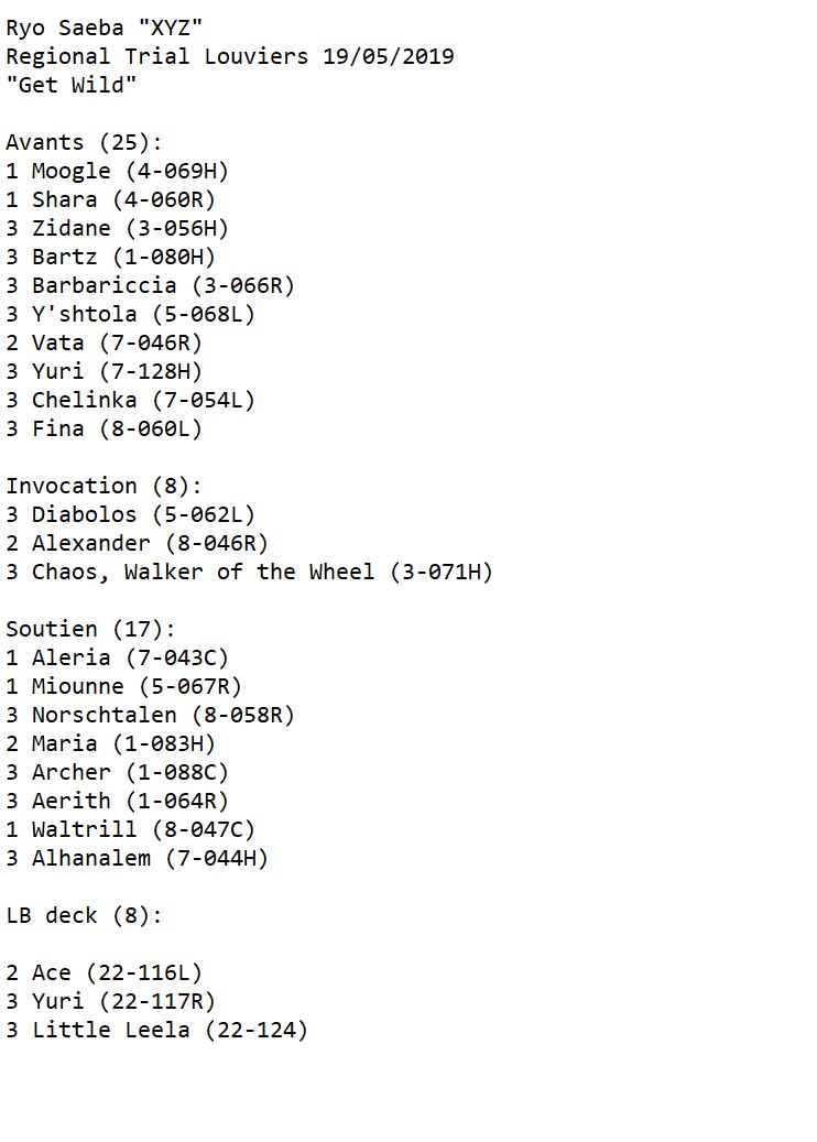 Decklist exemple